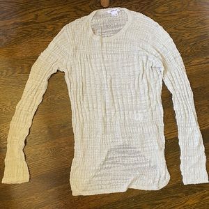 Helmut Lang pale sea foam green knit sweater